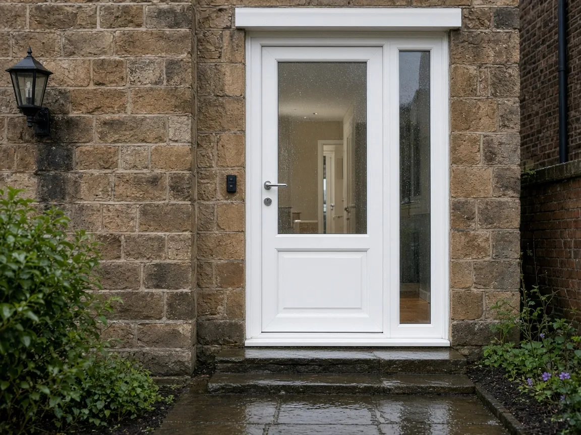 UPVC patio door on a house exterior in Glasgow, Scotland
